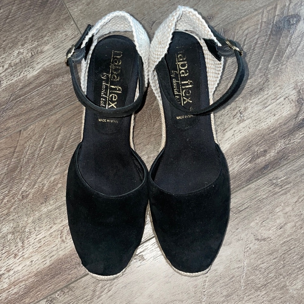 Napa Flex Electra Leather espadrille wedges by David Tate